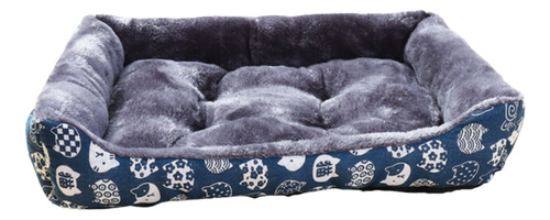 Cama Mascota Ultrasuave Gato Perro Xxl Hasta 50kg - Wuf Colo Azul 02