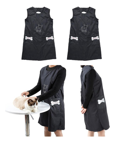 Paquete De 2 Delantales Impermeables Para Aseo De Mascotas
