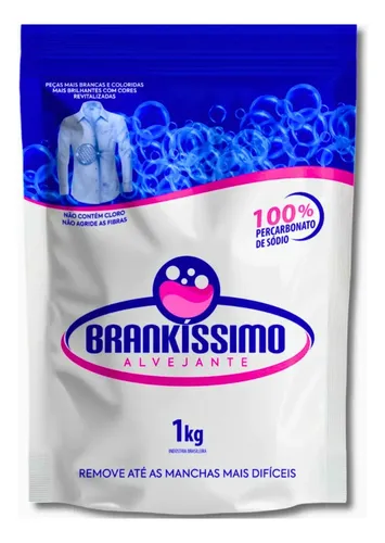 Percarbonato De Sódio 100% Puro Tira Manchas Alvejante - 1kg Bran...
