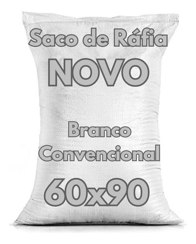 Saco De Ráfia 60x90 Novo Branco Kit 50 Unidades