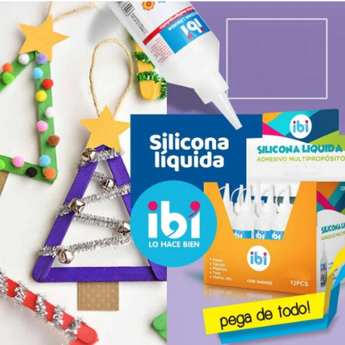 Imagen 3 de 4 de Adhesivo Pegamento Silicona Liquida Transparente Ibi 250 Ml