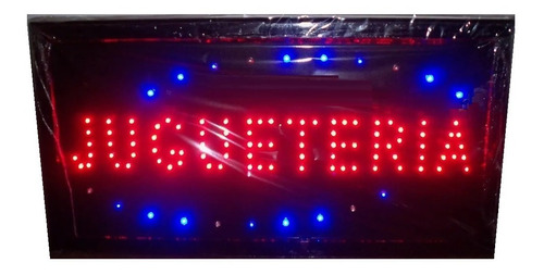 Cartel Led Juguetería Abierto Oferta X 10 O + O La Q`quieras