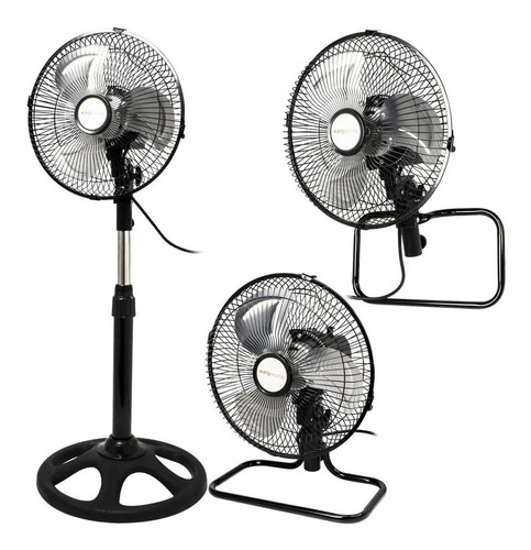 Ventilador 3 en 1 Boher BOH-FH1706 10 pulgadas negro