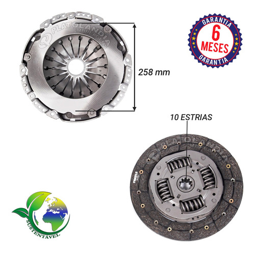Kit Embreagem S10 Blazer 4.3 V6 2002 2003 2004 2005 Dlx Exec