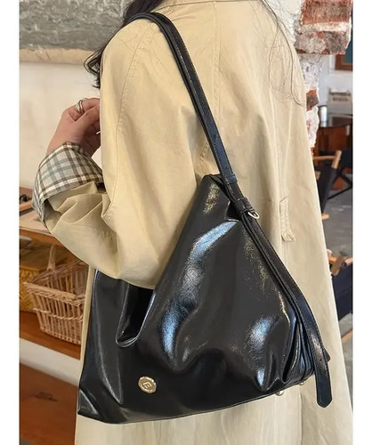 Bolsa De Terciopelo De Estilo Coreano De Gran Capacidad, Col