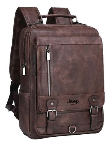 Mochila Jeep Buluo De Cuero Para Laptop De 14 In Para Hombre