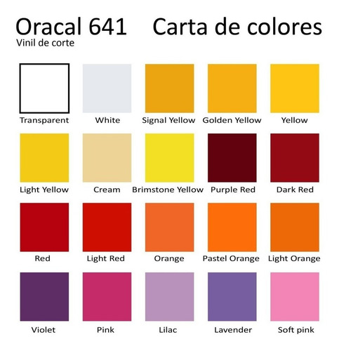 Imagen 2 de 2 de Vinil De Corte Oracal 641