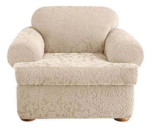 Surefit Stretch Jacquard Damask T-cushion Chair Funda De Dos