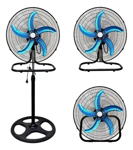Ventilador Pedestal Piso Pared 3en1 Con 5 Aspas 18 Pulgadas