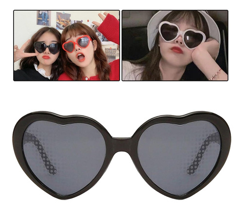 Lentes De Difracción Con Efecto De Corazón Que Negro