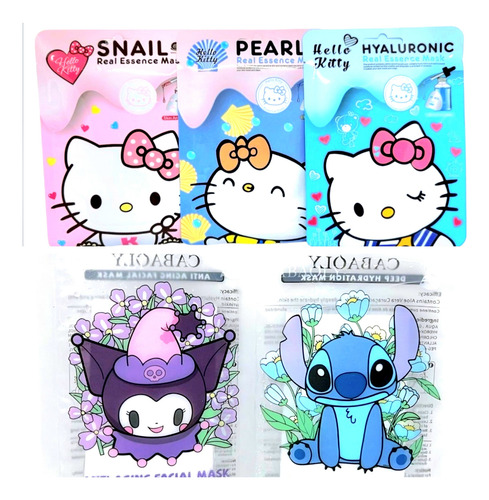 Mascarillas Facial Kit X 10u Hidratante Sanrio Skin Care Todo Tipo De Piel