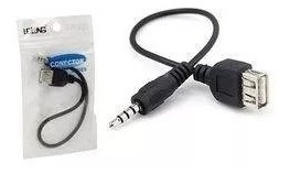 Imagem 5 de 7 de Cabo Adapt Usb Pendrive Fêmea 3,5m X P2 Entrada Auxiliar