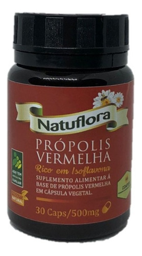 Extrato De Propolis Vermelha 30 Capsulas 500mg Natuflora 