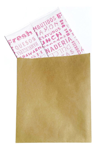 Imagen 1 de 3 de Bolsas Para Pizza Con Papel Vegetal Incluido (25 Unidades)