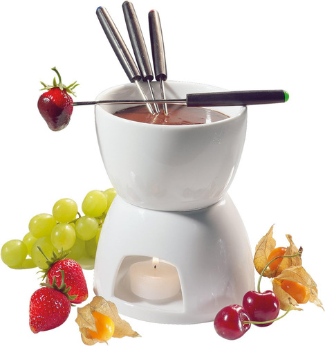 Cilio 104417 - Set Para Fondue De Chocolate Porcelana Dura