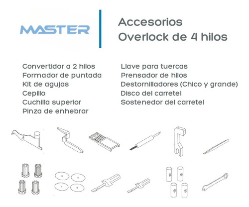 Overlock 4 Hilos Profesional Motor Reforzado
