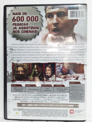 Dvd Jogos Mortais ( Serial Killer ) Danny Glover - Novo