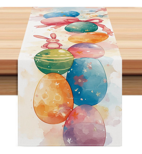 Mesa Con Estampado De Pascua, Bandera De Mesa, Decoración Pa