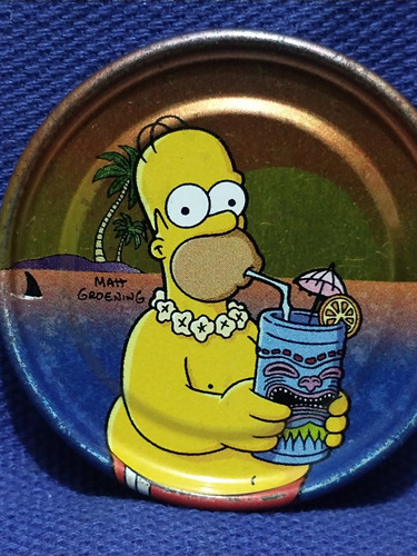 Tazos The Simpsons Metalix Gold#114 Homero Simpson 2012