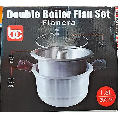 Molde De Aluminio Flan Bene Casa Doble Caldera Y Tapa D...