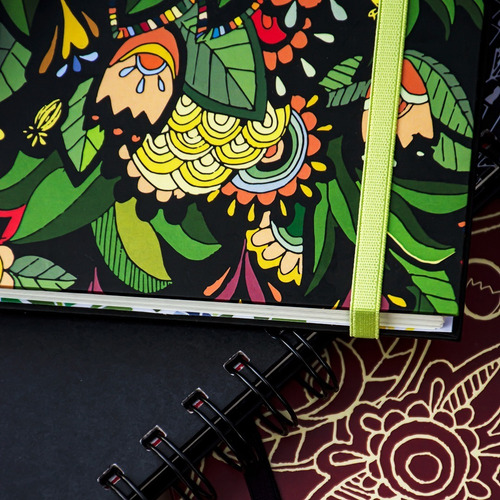 Imagen 3 de 3 de Cuaderno Anillado A5 Selva Floral - 80 Hojas