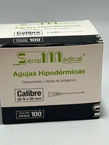 Comprar Aguja HiPodérmica Sensimedical 22gx32 Mm Negra Caja 100u