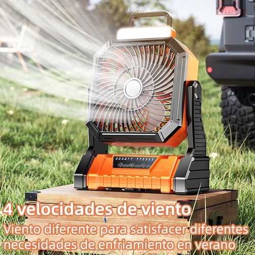 Nova Ventilador Recargable Grandes Portatil Acampar Y