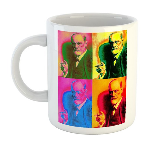 Taza De Ceramica Psicologia Sigmund Freud Pop Art M2