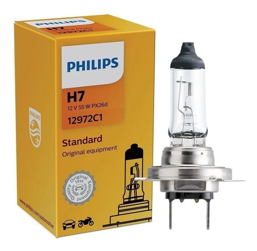 Lampara H7 Philips 12v 55w Original Para Auto  