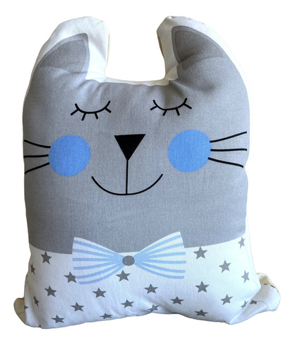 Almohadon Apego Bebe Figura Personalizada 30 Cm Gris Claro