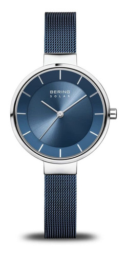 Reloj Mujer Bering 14631-307 Cuarzo Pulso Azul En Acero
