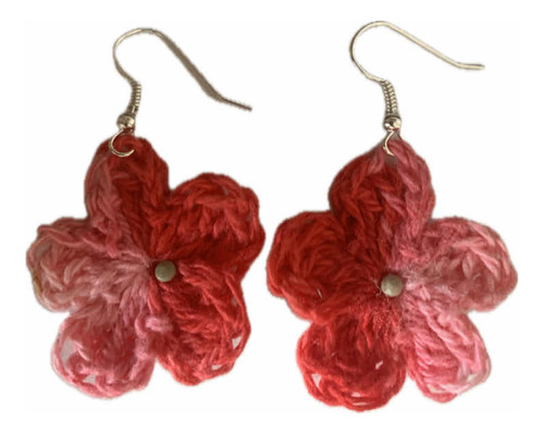 Aretes Flor Crochet