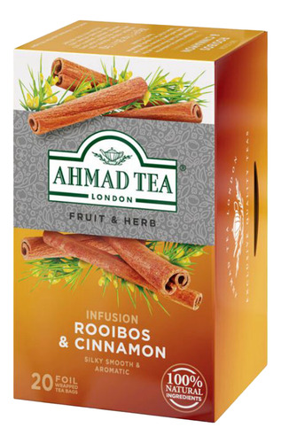 Infusión Rooibos & Cinnamon | 20 Bolsitas Ahmad Tea
