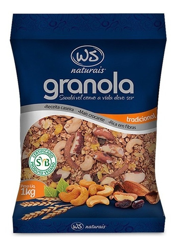 Ws Naturais granola tradicional 1 kg vegano natural