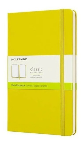 Caderno Moleskine Clássico, Amarelo, Capa Dura, Sem Pauta, G