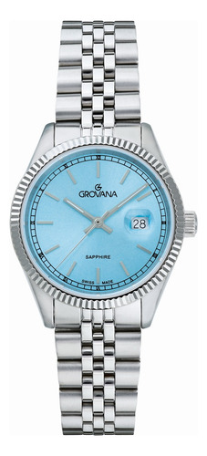 Reloj Grovana Kensington Royal Lady Zafiro 5542.1139 Plateado Plateado Celeste