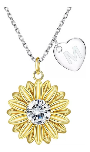 Joyeria Mujer Collare De Plata 925 Collares Girasol Dijes