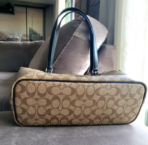 Bolsa Coach Gallery Signature Tote Khaki /black Ch504