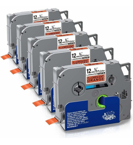 Imagen 10 de 10 de Cintas Tz Tze Fluorescentes 12mm Compatible Brother
