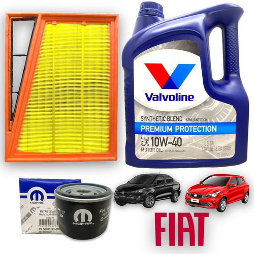 Kit Service Filtros Fiat Argo Cronos 1.3 + Aceite 10w40