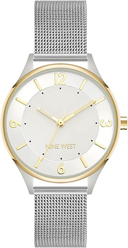 Nine West Reloj Pulsera De Malla Para Mujer