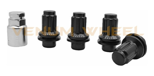 4 Tuerca Rueda Negra Para Toyota 14 1,5 Oem Fabrica 2wd