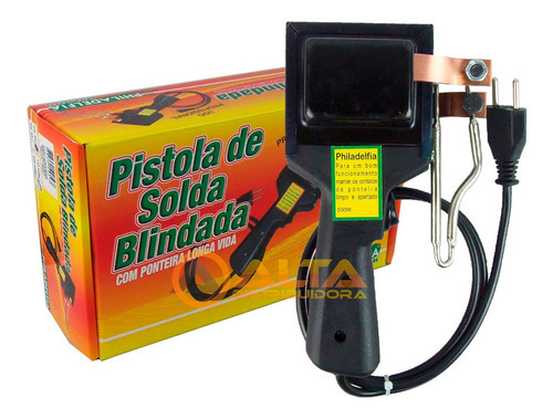 Ferro Solda Blindado Profissional 550w Estanho + Ponta Longa Voltagem 110v