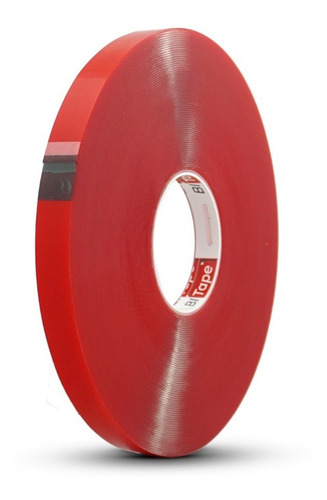 Caja De Cinta Doble Cara, Bitape 510t 19mm X 33m Color Transparente Caja Bitape 510t19
