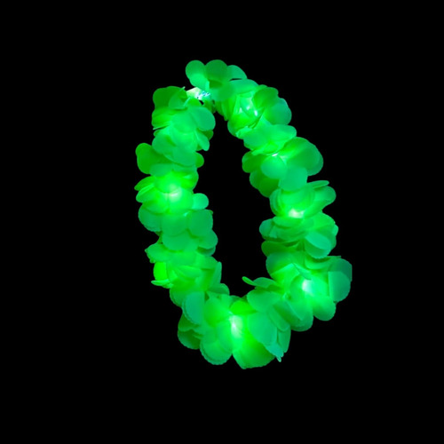 Collar Luminoso Fluo Con Luz X1 Cotillón Carioca Para Fiesta Verde Fluo