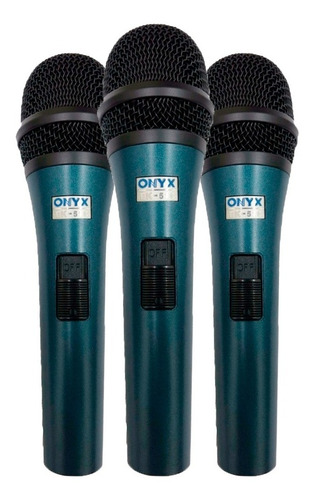 Kit 3 Microfones Dinâmico Com Fio Tk 51c Onyx
