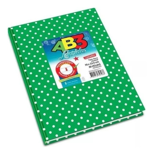 Cuaderno Laprida Ab3 Abc Lunares Tapa Dura X 50 Hjs Rayadas