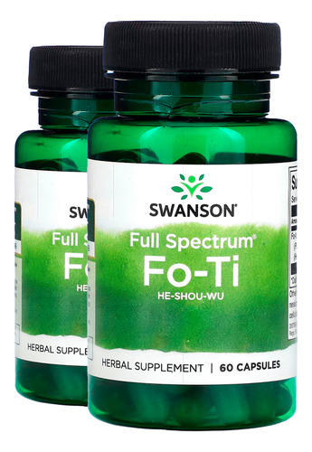 Fo-ti He-shou-wu 500mg Swanson 60 Caps 2un Sabor Sem Sabor