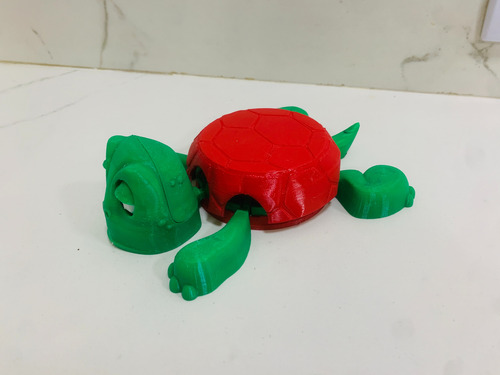 Tortuga Viral Posatazas Posavasos Articulada Varios Colores Tortuga Verde/rojo