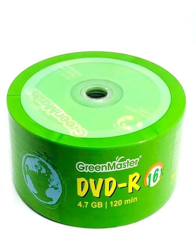 Dvd-r Virgen Green Master (verde) 50  Piezas.